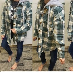 Hooded flannel jacket